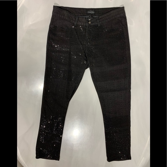 🎈Jane Doe Black Sequins Jeans Casual Cocktail Party SZ 15 SALE❗️ - Picture 12 of 16